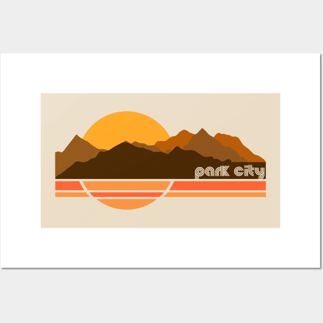 Park City Retro 70s Tourist Souvenir Wall Art by darklordpug